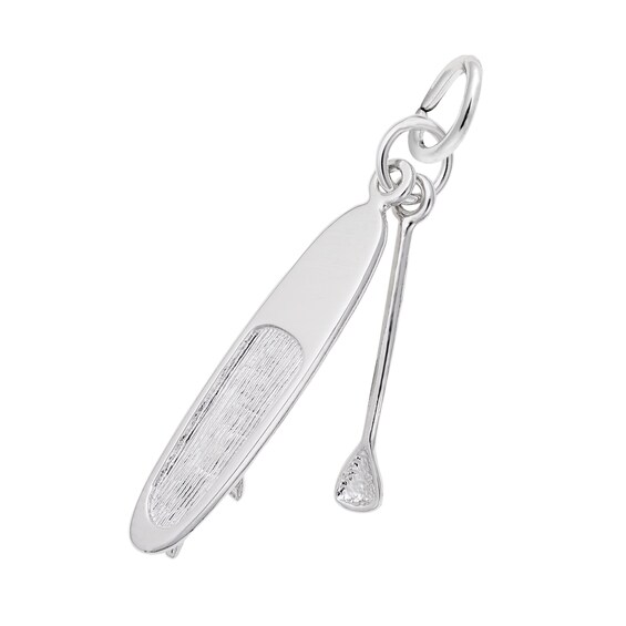 Rembrandt CharmsÂ® Stand Up Board with Paddle in Sterling Silver