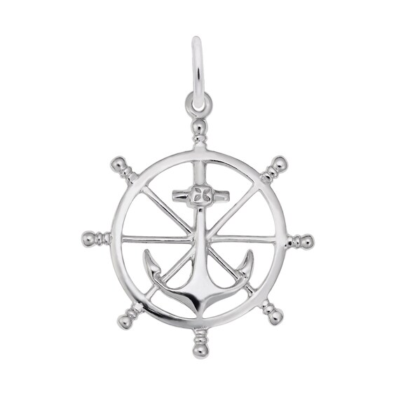 Rembrandt CharmsÂ® Helm with Anchor in Sterling Silver