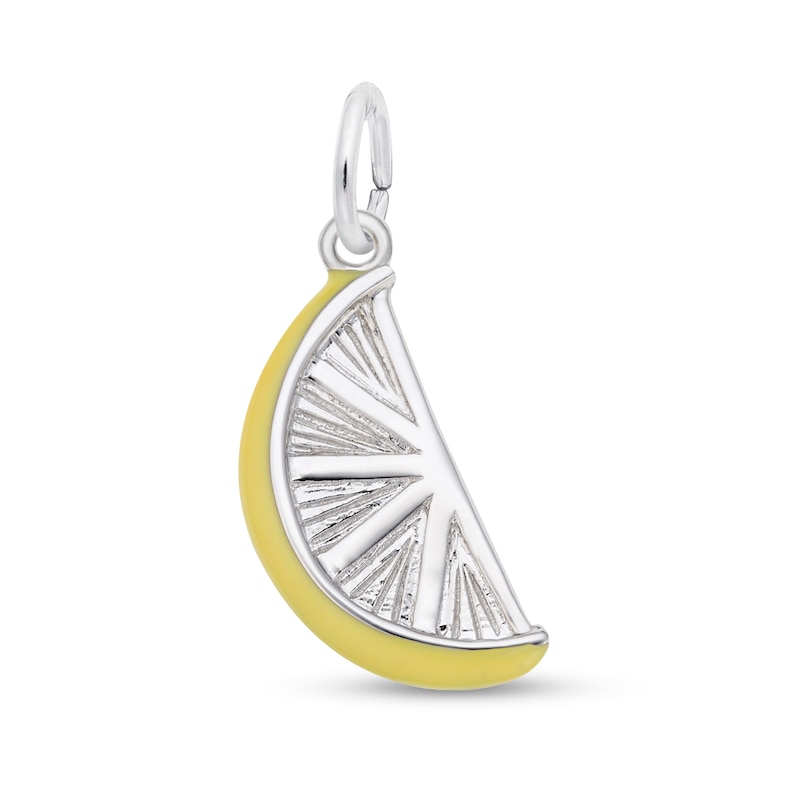 Main Image 1 of Rembrandt Charms® Yellow Enamel Lemon Slice in Sterling Silver