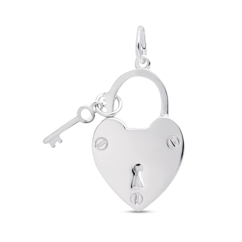 Main Image 1 of Rembrandt Charms® Heart-Shaped Lock with Key in Sterling Silver