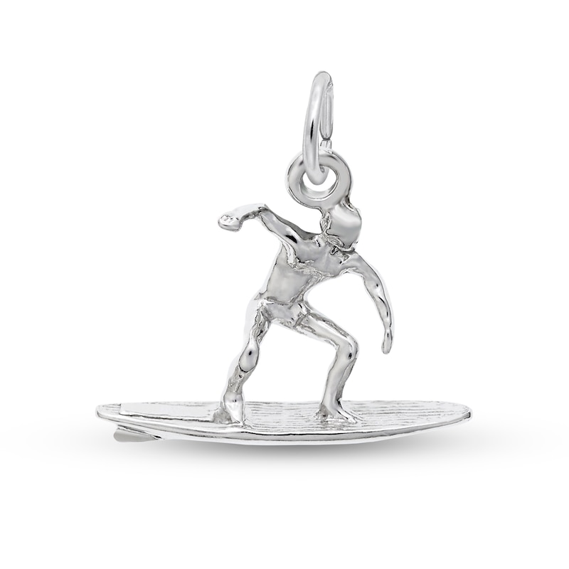 Main Image 1 of Rembrandt Charms® Surfer in Sterling Silver