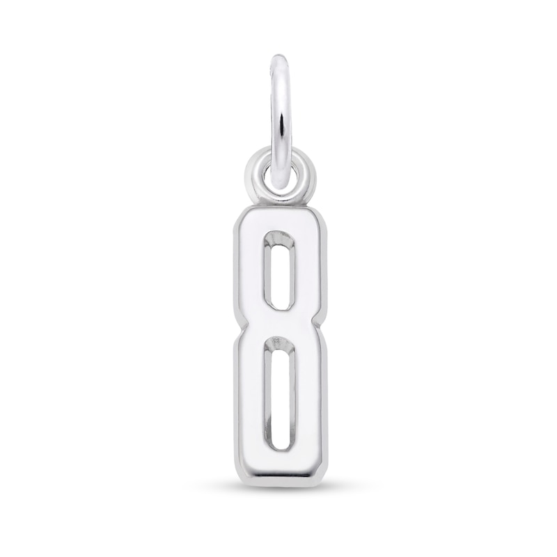 Main Image 1 of Rembrandt Charms® Number 8 in Sterling Silver