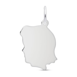 Rembrandt Charms® Girl Silhouette in Sterling Silver