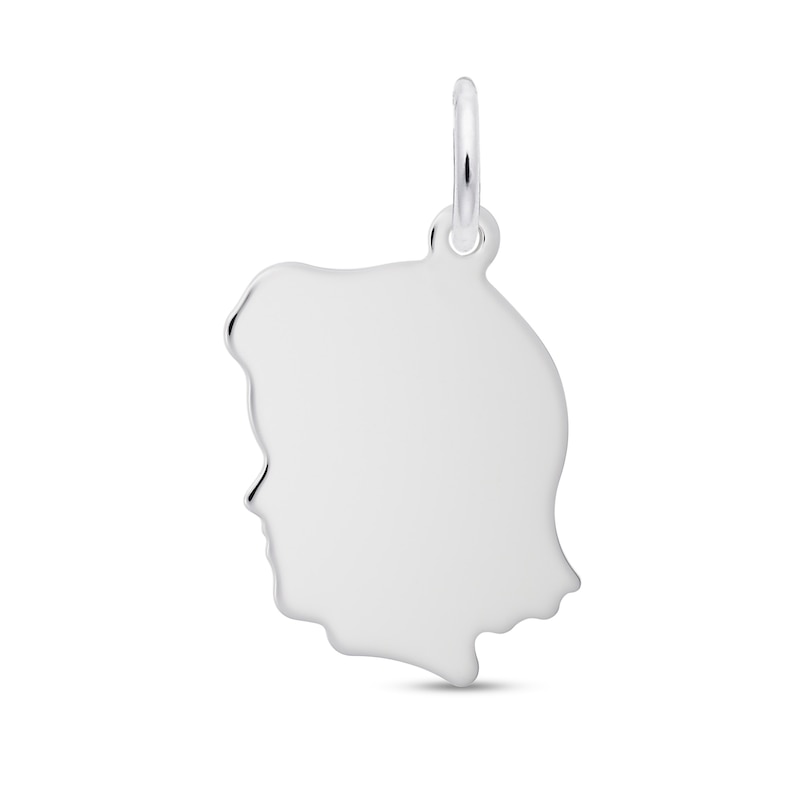 Main Image 1 of Rembrandt Charms® Girl Silhouette in Sterling Silver