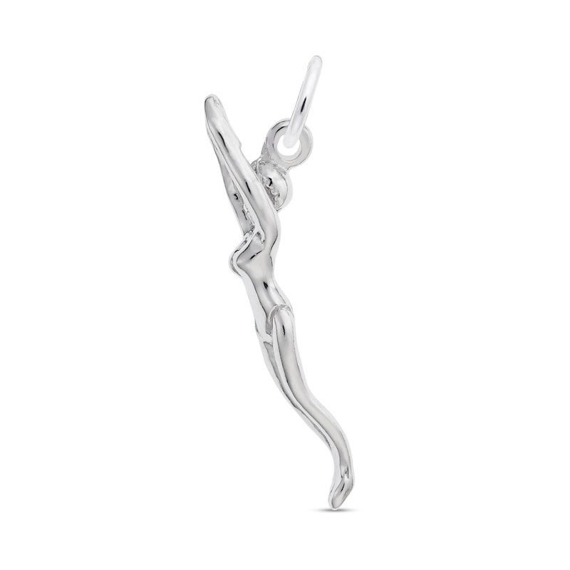 Main Image 2 of Rembrandt Charms® Female Swimmer in Sterling Silver