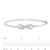 Thumbnail Image 3 of 1/5 CT. T.W. Diamond Double Infinity Loop Bangle in Sterling Silver
