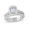Thumbnail Image 1 of 1-3/4 CT. T.W. Emerald-Cut Diamond Frame Bridal Set in Platinum (I/SI2)