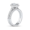 Thumbnail Image 2 of 1-3/4 CT. T.W. Emerald-Cut Diamond Frame Bridal Set in Platinum (I/SI2)