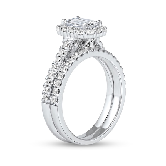 1-3/4 CT. T.w. Emerald-Cut Diamond Frame Bridal Set in Platinum (I/Si2)