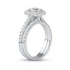 Thumbnail Image 2 of 1-3/4 CT. T.W. Diamond Scallop Cushion Frame Bridal Set in Platinum (I/SI2)