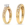 Thumbnail Image 2 of 1/5 CT. T.W. Diamond Vine Rope Border Bridal Set in Sterling Silver with 14K Gold Plate