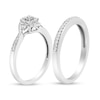 Thumbnail Image 2 of 1/4 CT. T.W. Diamond Frame Bypass Shank Bridal Set in Sterling Silver