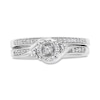 Thumbnail Image 3 of 1/4 CT. T.W. Diamond Frame Bypass Shank Bridal Set in Sterling Silver