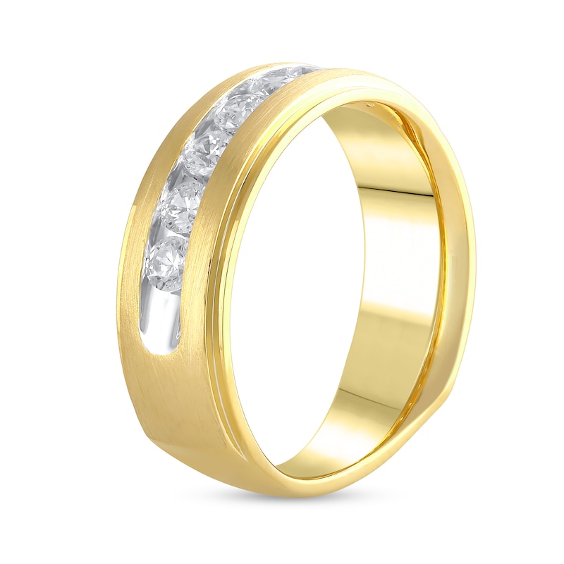 Main Image 2 of 1 CT. T.W. Diamond Ten Stone Wedding Band in 10K Gold
