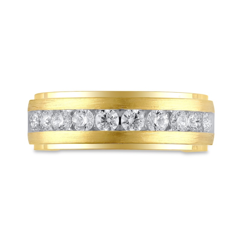 Main Image 3 of 1 CT. T.W. Diamond Ten Stone Wedding Band in 10K Gold