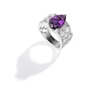 Thumbnail Image 1 of Enchanted Disney Ballroom Ariel Amethyst, Mother-of-Pearl and 1/3 CT. T.W. Diamond Ring in 14K White Gold - Size 7