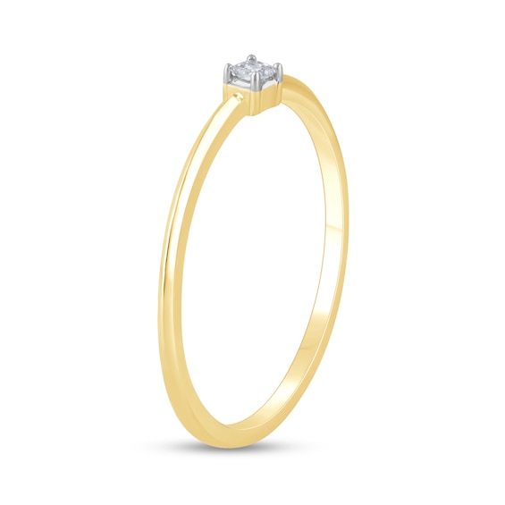 1/20 CT. Princess-Cut Diamond Solitaire Promise Ring in 10K Gold