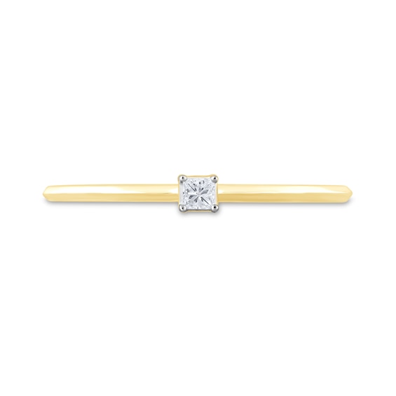 1/20 CT. Princess-Cut Diamond Solitaire Promise Ring in 10K Gold