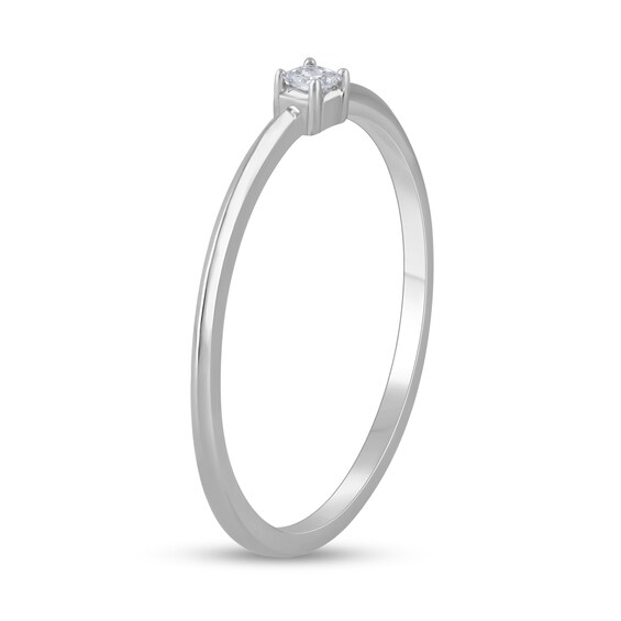 1/20 CT. Princess-Cut Diamond Solitaire Promise Ring in 10K Gold
