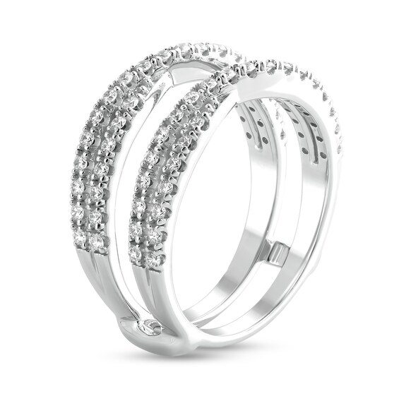 1/2 CT. T.w. Diamond Criss-Cross Enhancer in 14K White Gold