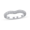 Thumbnail Image 1 of 1/4 CT. T.W. Diamond Vintage-Style Scrollwork Contour Wedding Band in 14K White Gold
