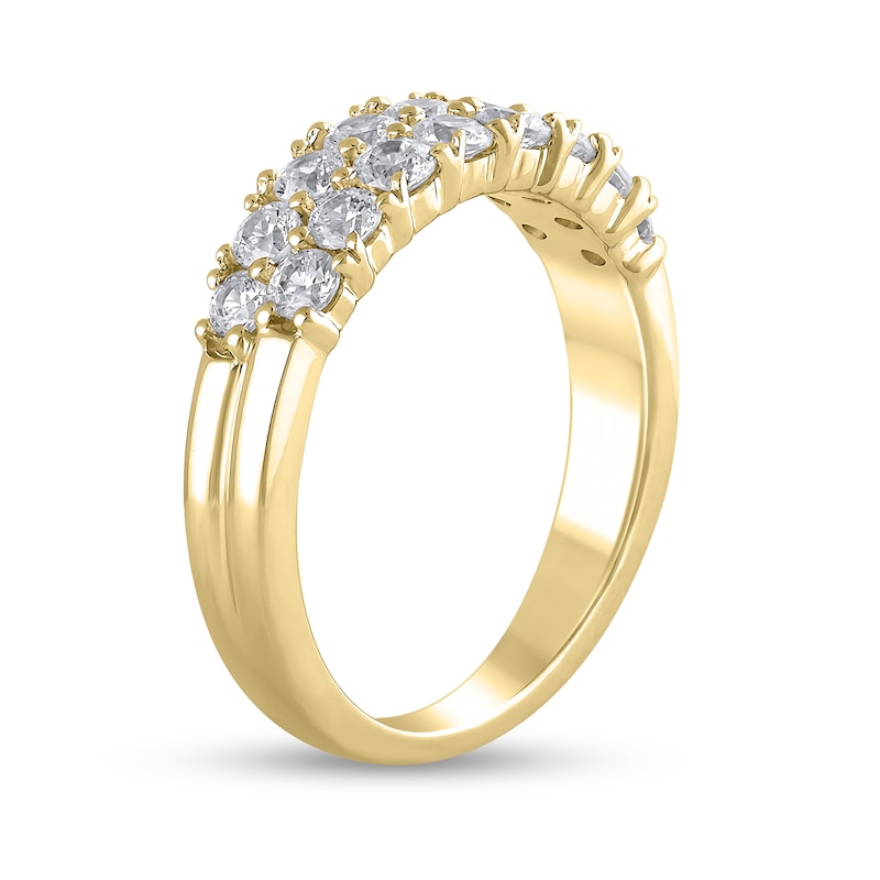 Main Image 2 of 1 CT. T.W. Diamond Double Row Anniversary Band in 10K Gold