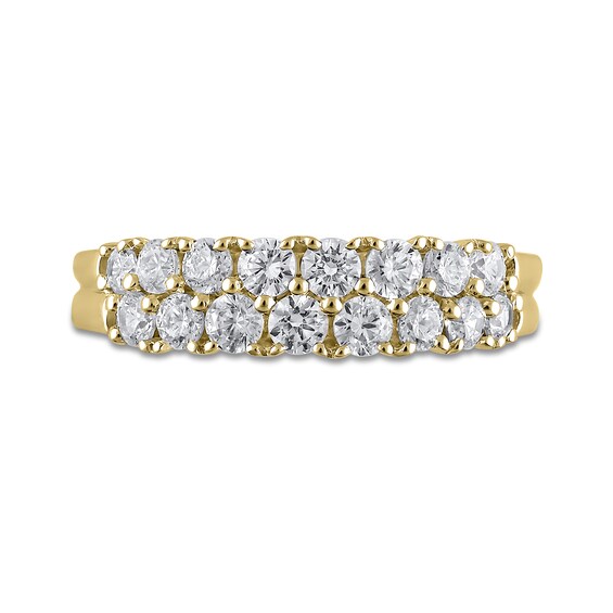 1 CT. T.w. Diamond Double Row Anniversary Band in 10K Gold