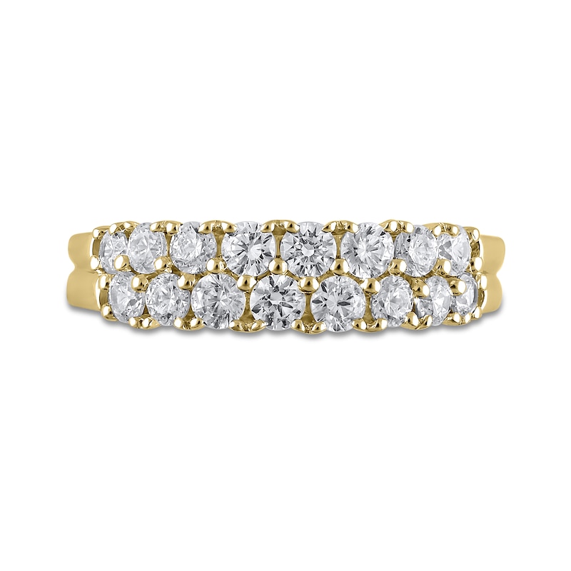 Main Image 3 of 1 CT. T.W. Diamond Double Row Anniversary Band in 10K Gold