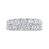 Thumbnail Image 3 of 2 CT. T.W. Diamond Double Row Anniversary Band in 10K White Gold