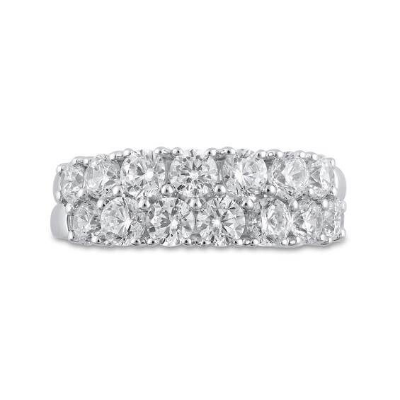 2 CT. T.w. Diamond Double Row Anniversary Band in 10K White Gold