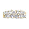 Thumbnail Image 3 of 2 CT. T.W. Diamond Double Row Anniversary Band in 10K Gold
