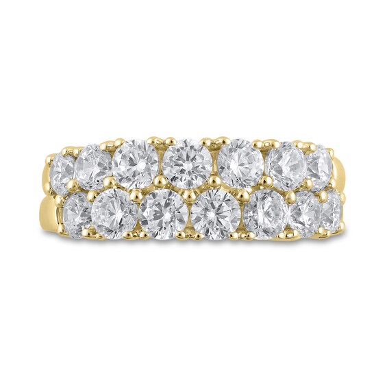 2 CT. T.w. Diamond Double Row Anniversary Band in 10K Gold