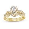 Thumbnail Image 1 of 1 CT. T.W. Pear-Shaped Diamond Twist Shank Bridal Set in 14K Gold (I/I2)