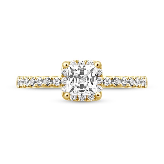 1 CT. T.w. Princess-Cut Diamond Frame Engagement Ring in 14K Gold (I/I2)