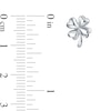 Thumbnail Image 3 of Puff Four Leaf Clover Stud Earrings in Sterling Silver