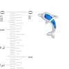 Blue Lab-Created Opal Dolphin Stud Earrings in Sterling Silver