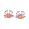 Thumbnail Image 2 of Cushion-Shaped Pink Lab-Created Opal Crab Stud Earrings in Sterling Silver