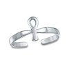Thumbnail Image 1 of Ankh Cross Adjustable Toe Ring in Sterling Silver