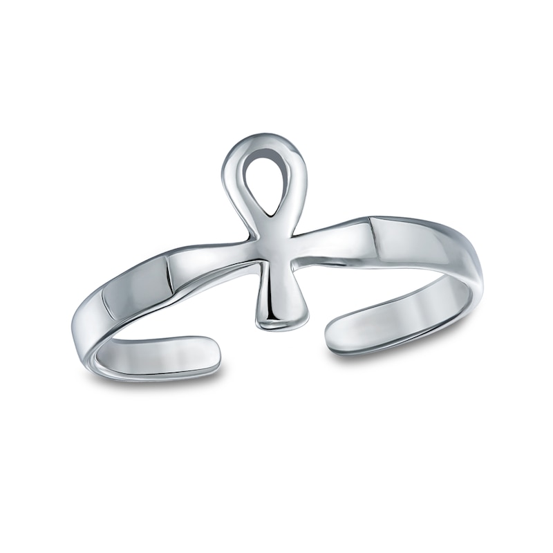 Ankh Cross Adjustable Toe Ring in Sterling Silver | Zales