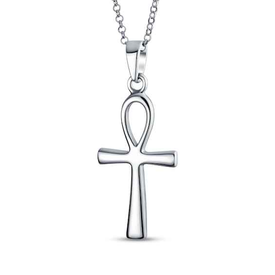 Ankh Cross Pendant in Sterling Silver
