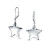 Puff Star Drop Earrings in Sterling Silver