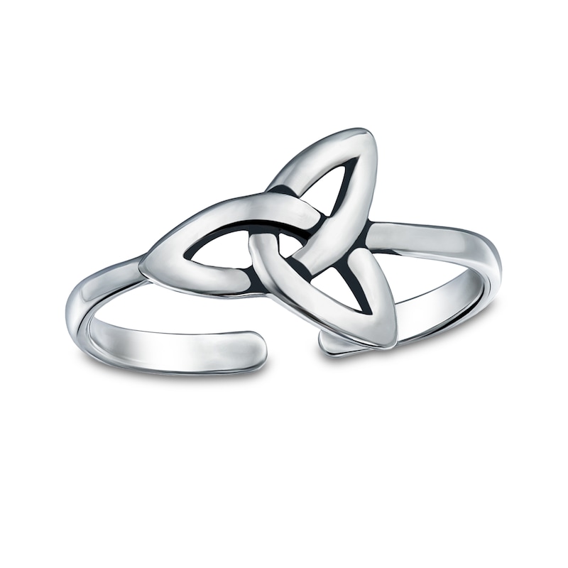 Main Image 1 of Celtic Trinity Knot Adjustable Toe Ring in Sterling Silver