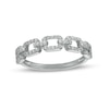 Thumbnail Image 1 of 1/4 CT. T.W. Diamond Chain Link Ring in 10K White Gold