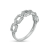 Thumbnail Image 3 of 1/4 CT. T.W. Diamond Chain Link Ring in 10K White Gold