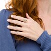 Thumbnail Image 3 of Marilyn Monroe™ Collection Certified Marquise Green Quartz and 3/8 CT. T.W. Diamond Bypass Ring in 10K White Gold