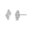 Thumbnail Image 1 of 1/5 CT. T.W. Diamond Tilted Zig-Zag Stud Earrings in 10K White Gold