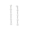 Thumbnail Image 1 of Marilyn Monroe™ Collection 6.0mm Freshwater Cultured Pearl and 1/6 CT. T.W. Diamond Drop Earrings in 10K White Gold