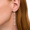 Thumbnail Image 3 of Marilyn Monroe™ Collection 6.0mm Freshwater Cultured Pearl and 1/6 CT. T.W. Diamond Drop Earrings in 10K White Gold