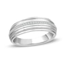 Thumbnail Image 1 of 1/8 CT. T.W. Diamond Milgrain Wedding Band in 10K White Gold