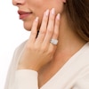 Thumbnail Image 2 of 2 CT. T.W. Composite Cushion Diamond Frame V-Sides Ring in 10K White Gold